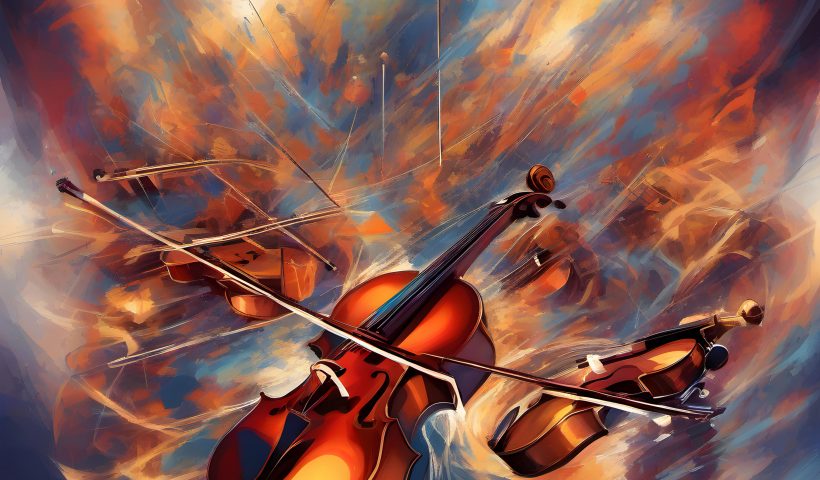 Harmony in Chaos: The Violin's Fiery Symphony